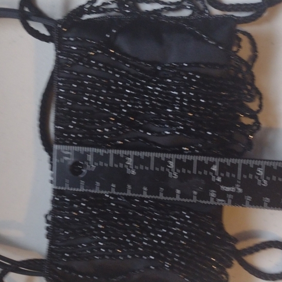 Vintage Cache evening purse black beaded small - Picture 8 of 10
